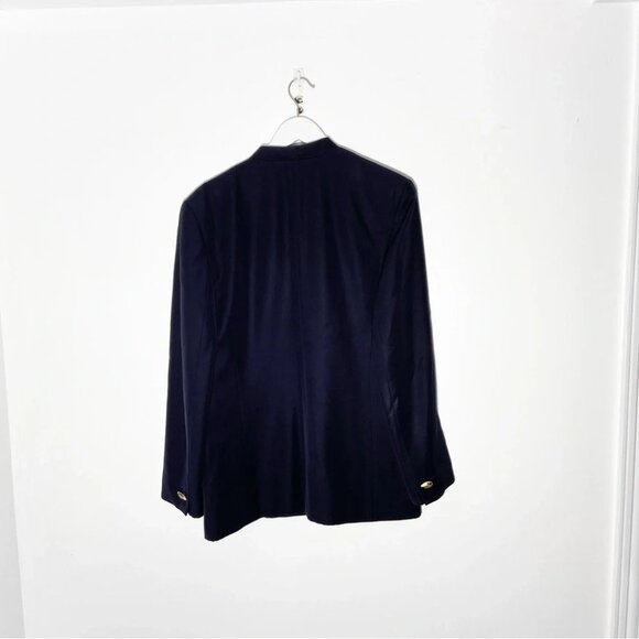 Louis Feraud Blazer Navy Blue Single Breasted Size 8 - Picture 5 of 7